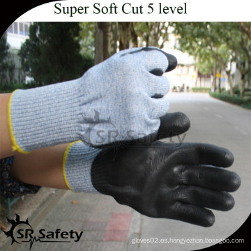 SRSAFETY Resistente al corte de nivel 5 guantes PU de venta al por mayor revestidos